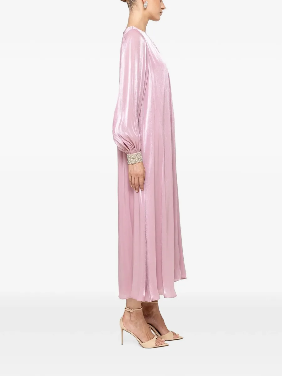 crystal-detail chiffon midi dress 4