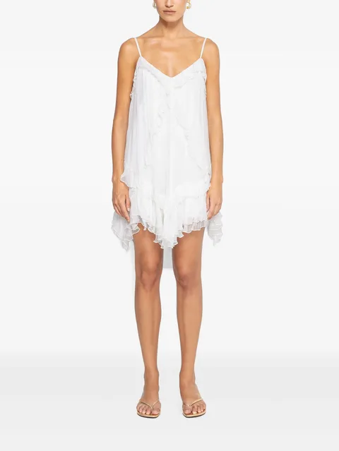 open-back silk mini dress