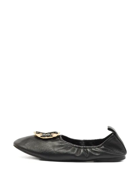 logo medallion ballet flats