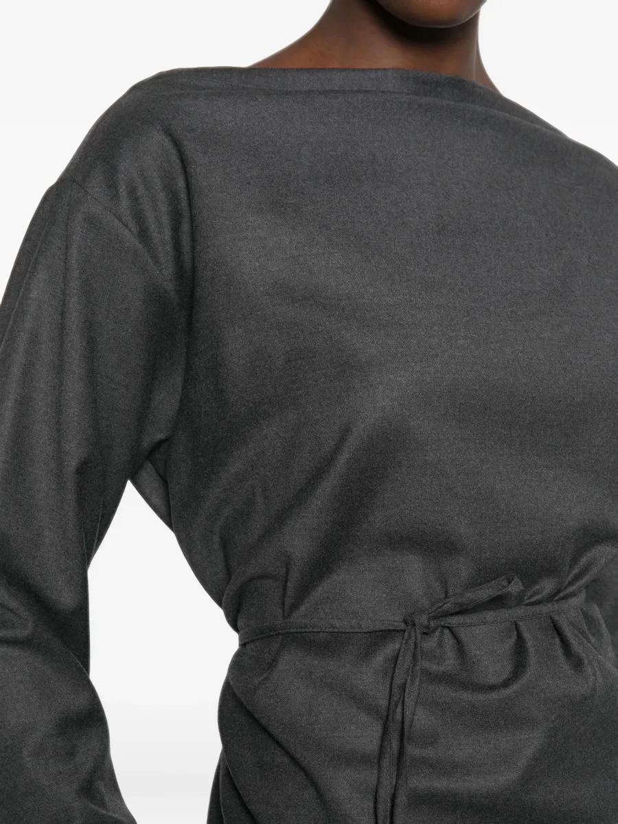 belted boat-neck top 4