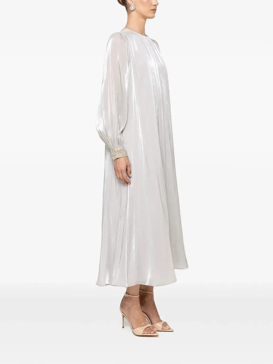 crystal-detail chiffon midi dress 2