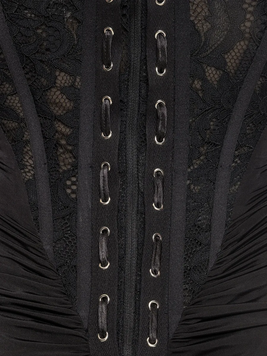 ruched bodycon corset dress 5