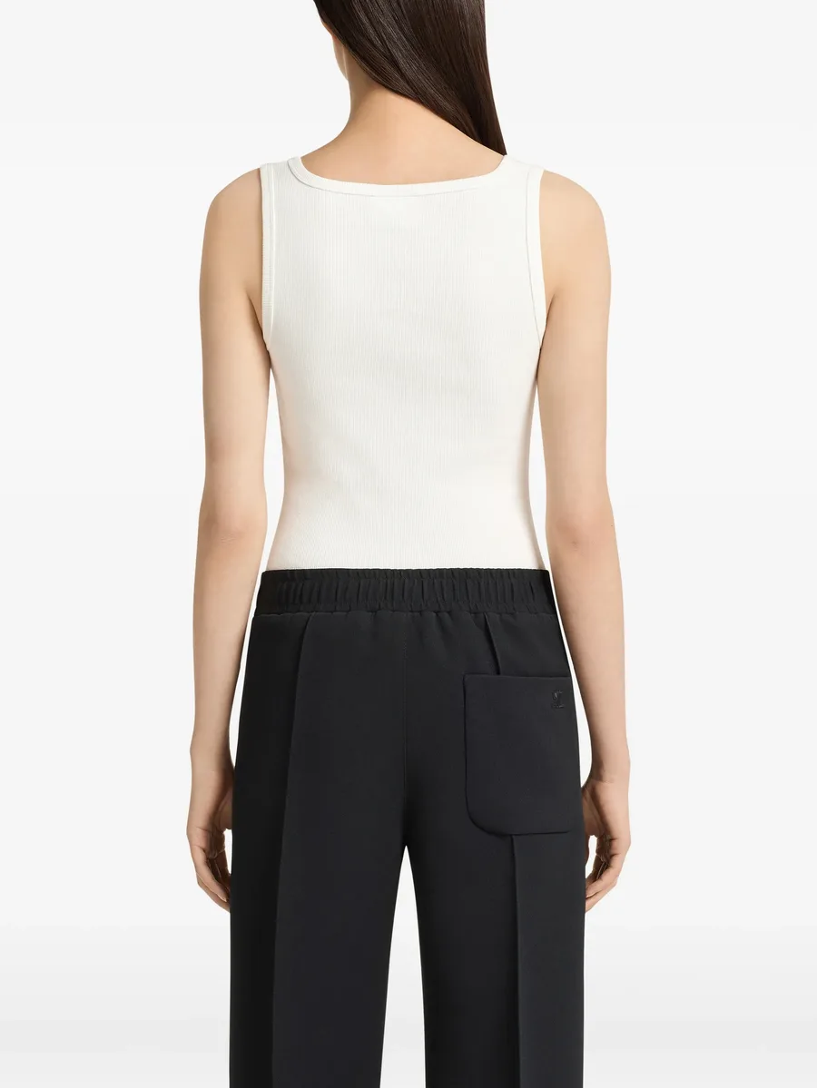 ribbed-knit zip-up tank top 3