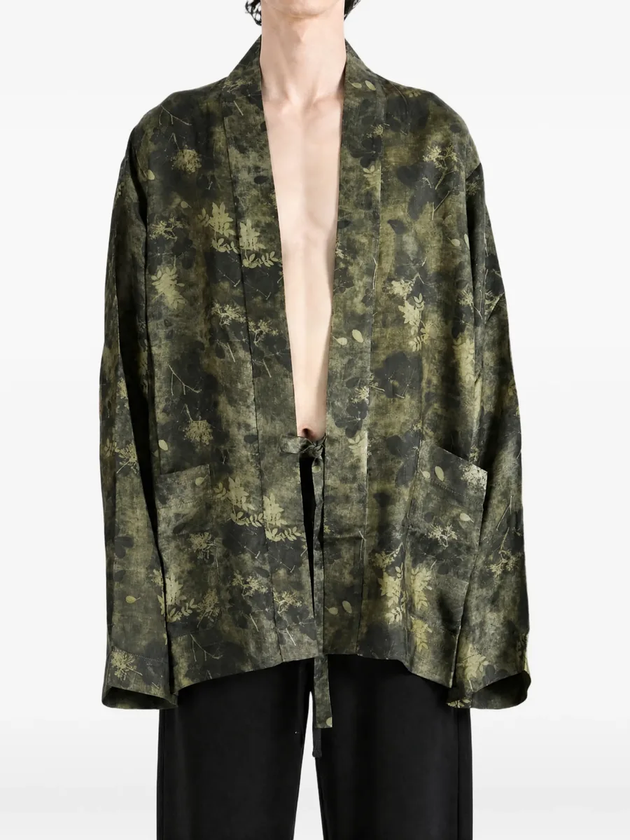 Khloe floral-print tie-fastening jacket 1