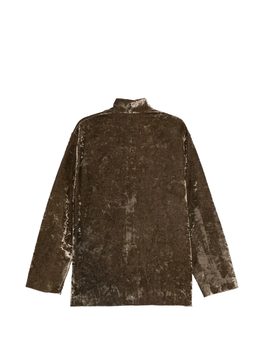 frog-fastening velvet jacket 2