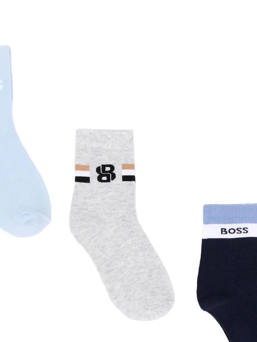 logo-print socks (set of three) 5