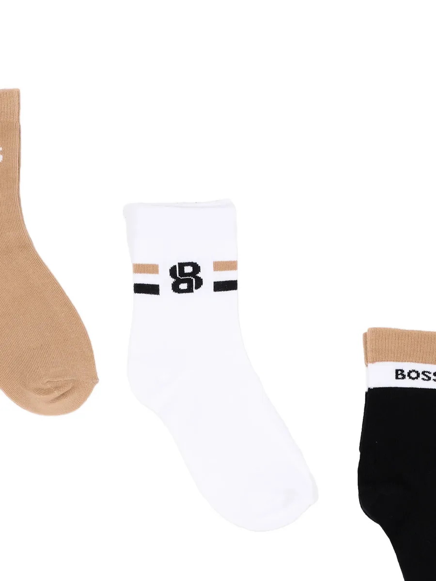 logo-knit socks (set of three) 5