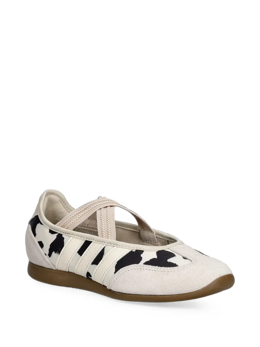 Barreda Mary-Jane cow-print elasticated ballet flats 2