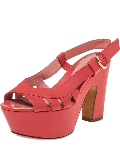 2024 leather platform sandals
