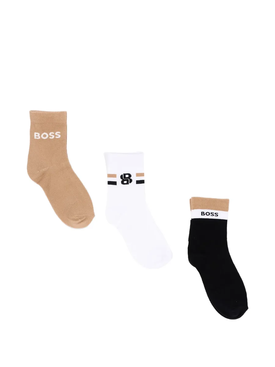 logo-knit socks (set of three) 1
