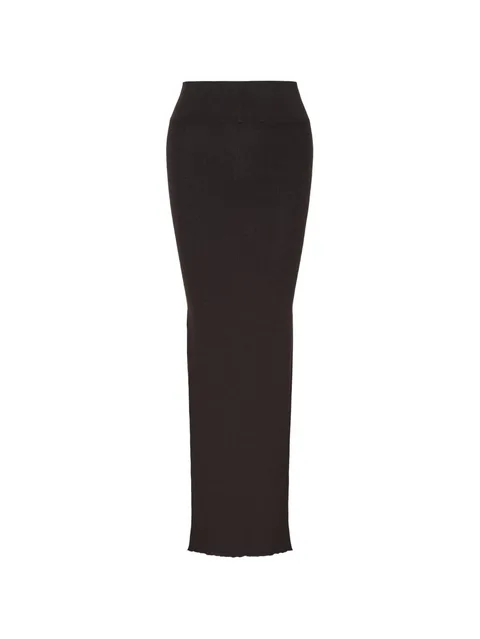 ribbed-knit maxi skirt