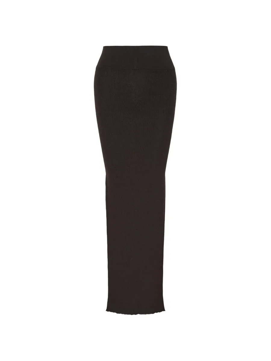 ribbed-knit maxi skirt 1