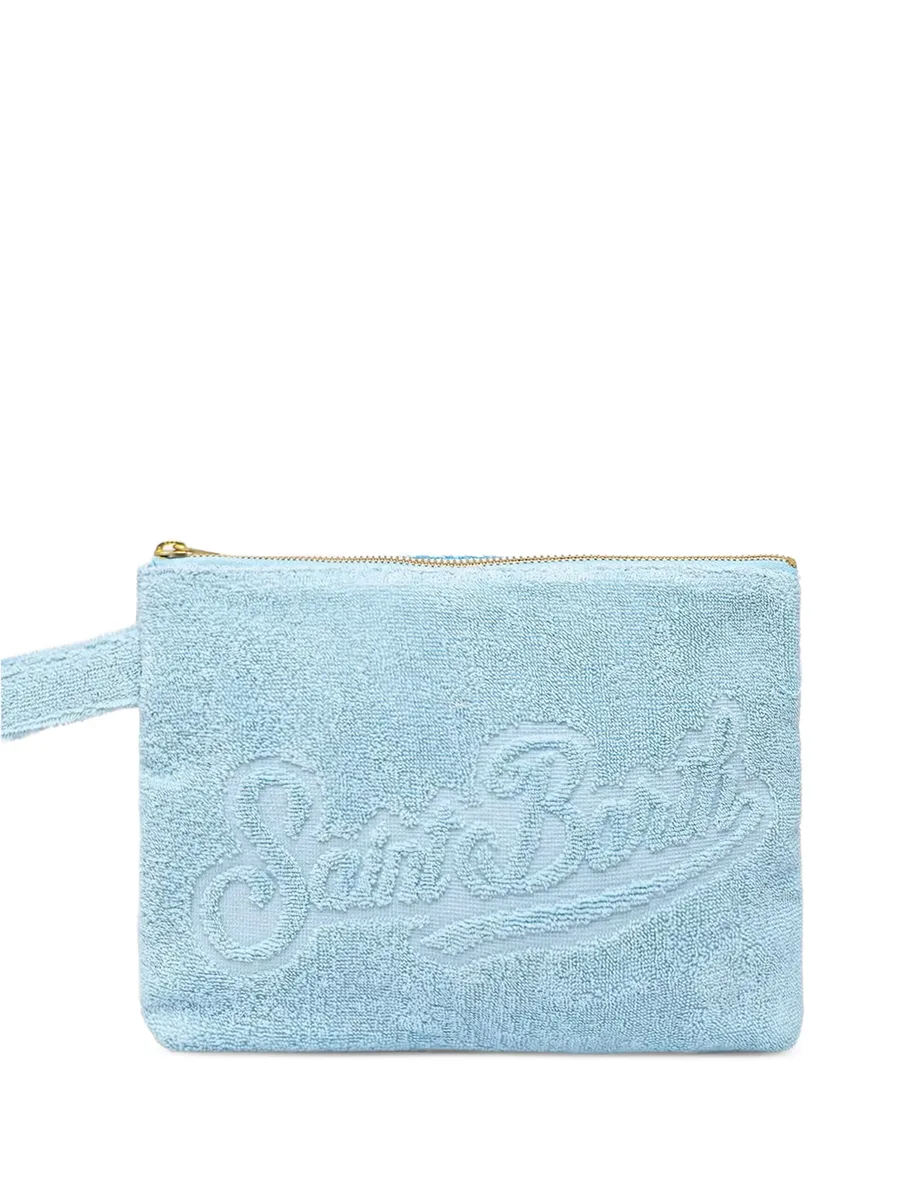Light blue Pareasy pochette with jacquard Saint Barth logo 1