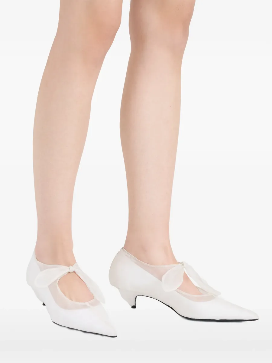 Slash organza pumps 7