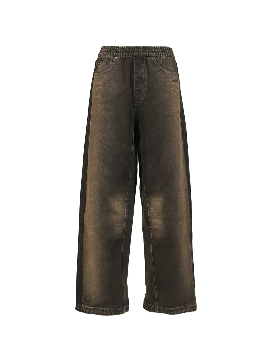 x AVAVAV elasticated-waist wide-leg jeans 1
