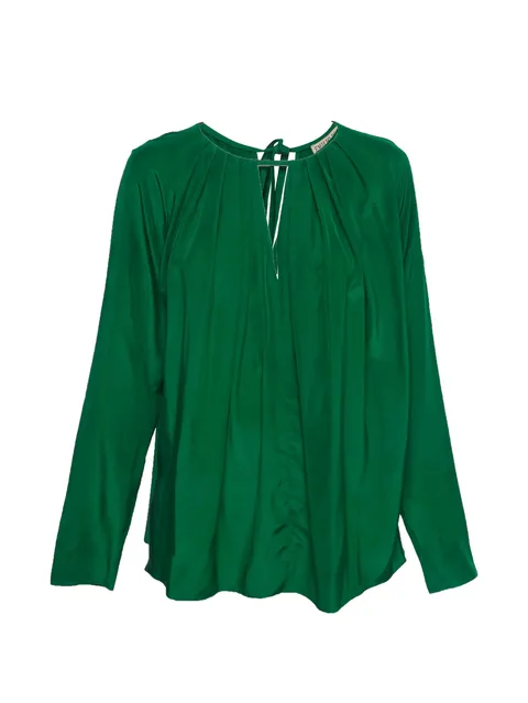 V-neck pleated top