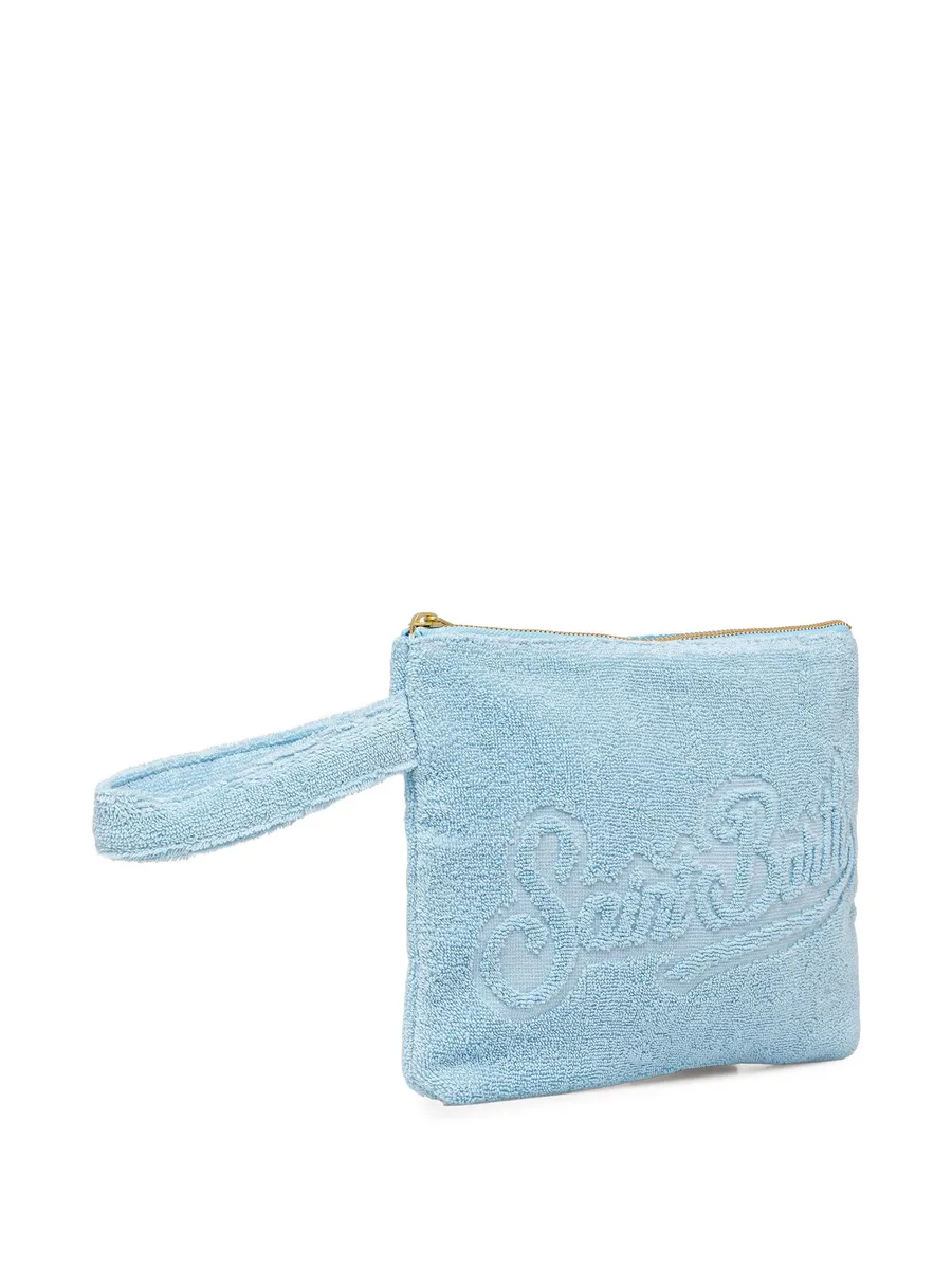 Light blue Pareasy pochette with jacquard Saint Barth logo 2