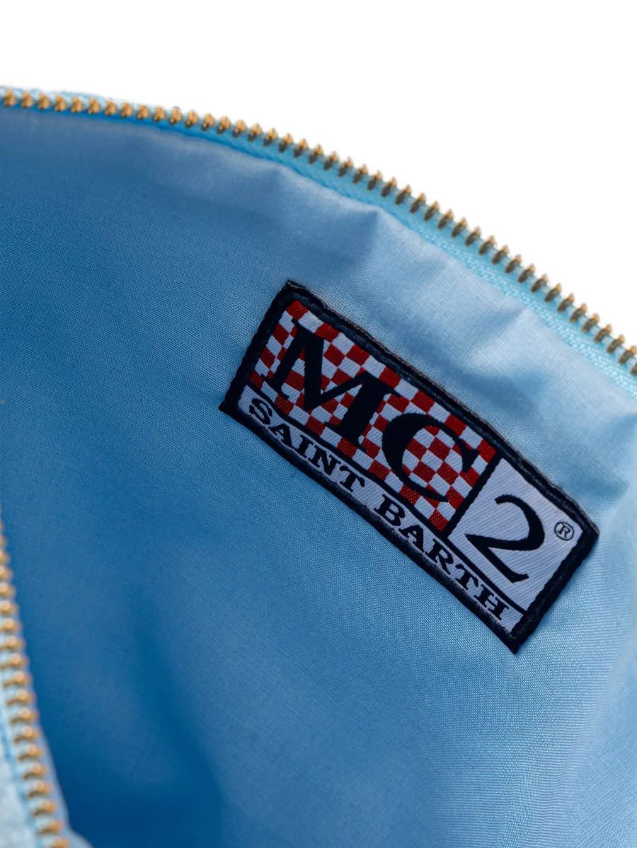Light blue Pareasy pochette with jacquard Saint Barth logo 4