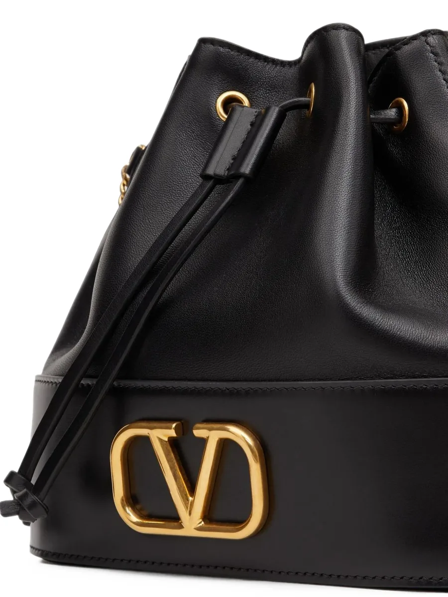 mini Vlogo Signature bucket bag in nappa leather 7