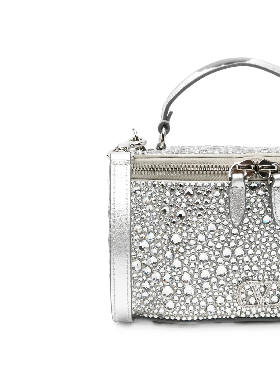 VLogo Signature crystal-embellished vanity case mini bag 4