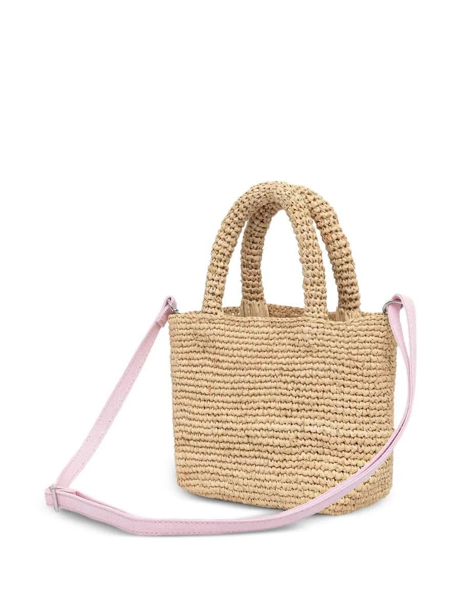 mini Beach logo-embroidered woven beach bag 3
