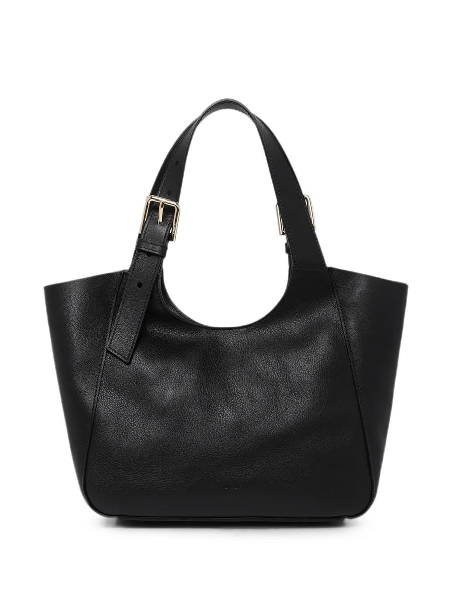 buckle-detail leather shoulder bag 1