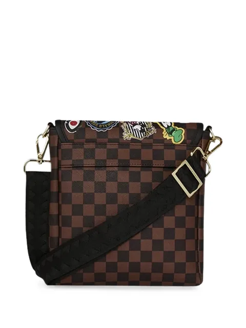 x Disney check-pattern patch shoulder bag