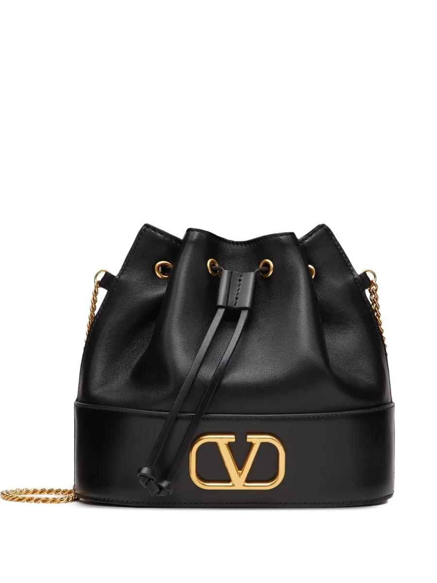 mini Vlogo Signature bucket bag in nappa leather 1