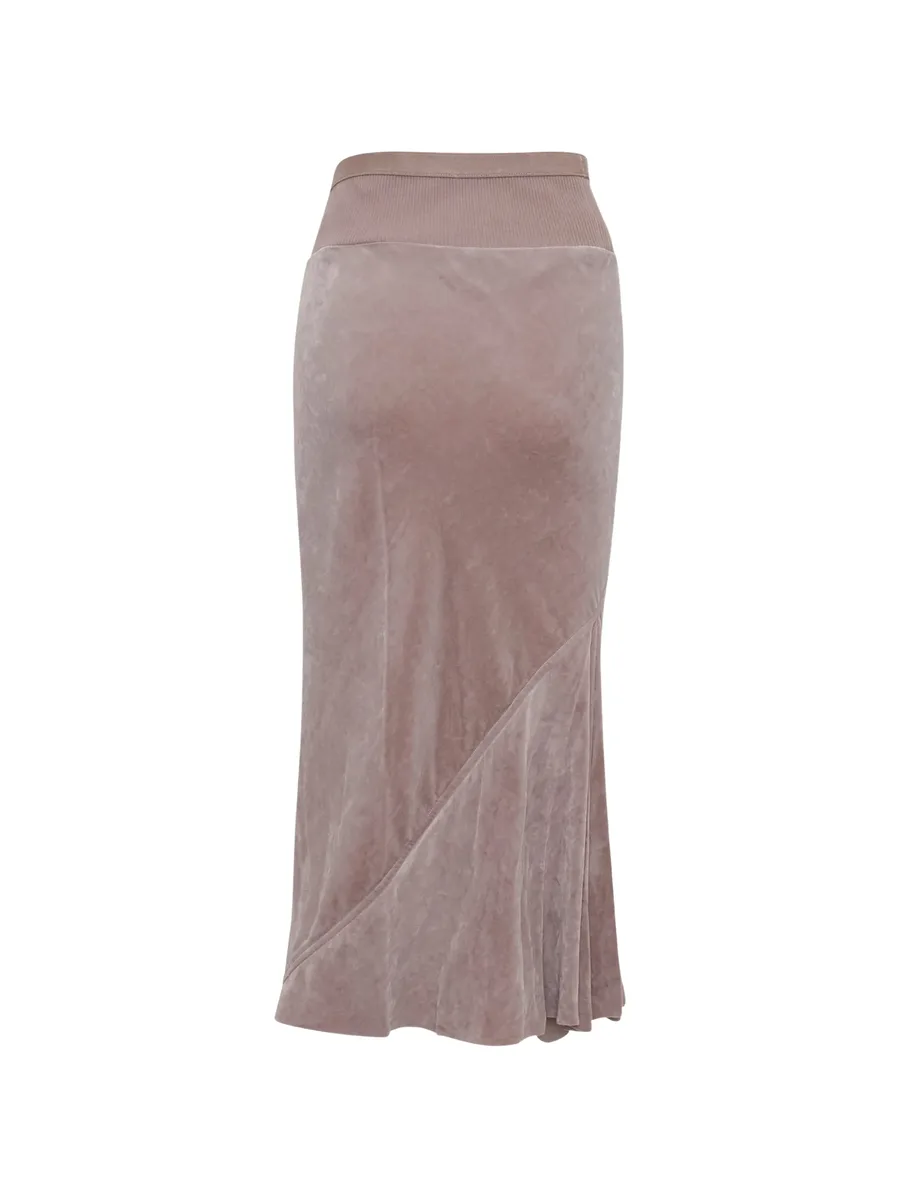 bias-cut velvet midi skirt 2