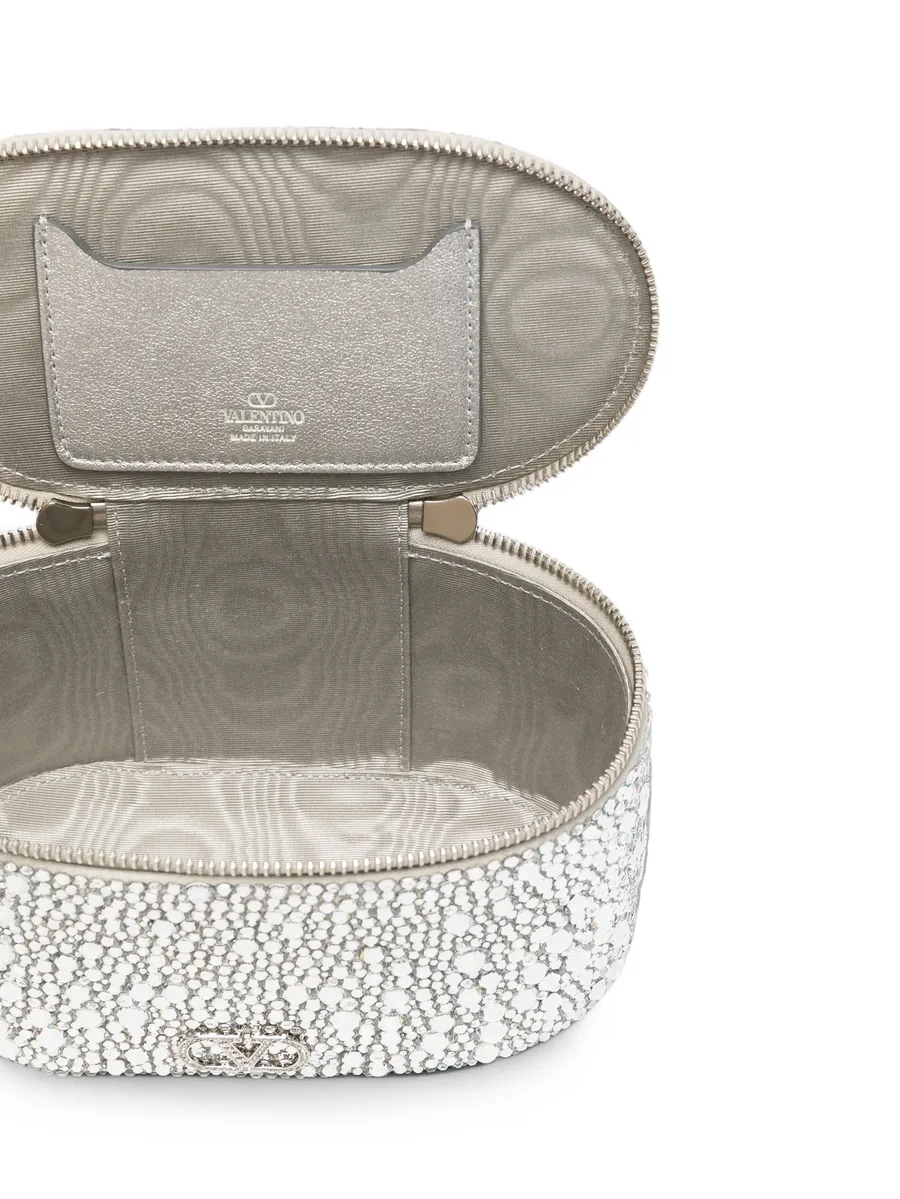 VLogo Signature crystal-embellished vanity case mini bag 5