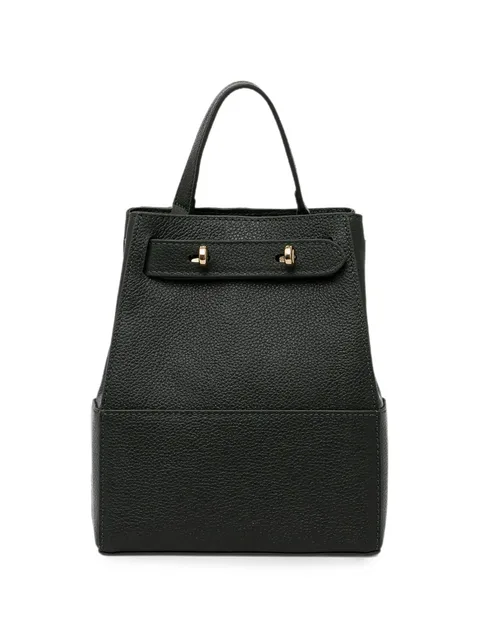 pebbled leather turn-lock backpack