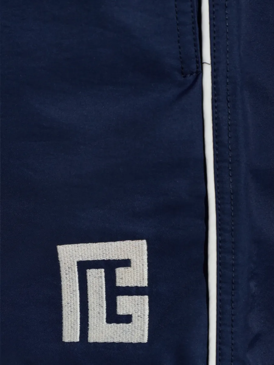 side-stripe logo-patch swim shorts 2