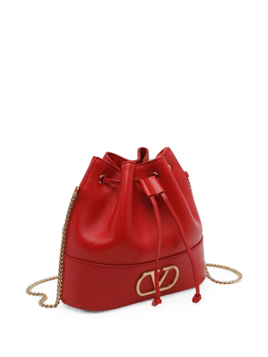 VLogo leather bucket bag 3