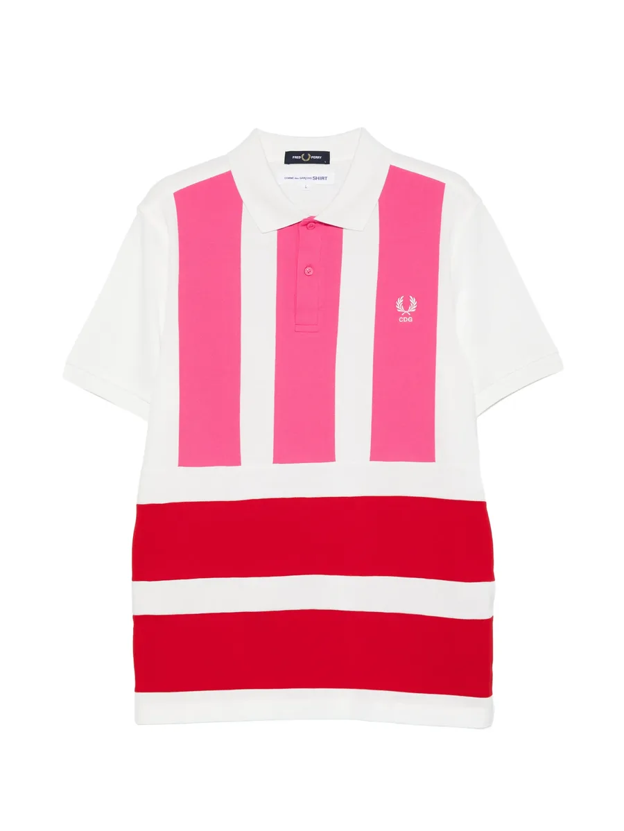 striped logo-embroidered polo shirt 2