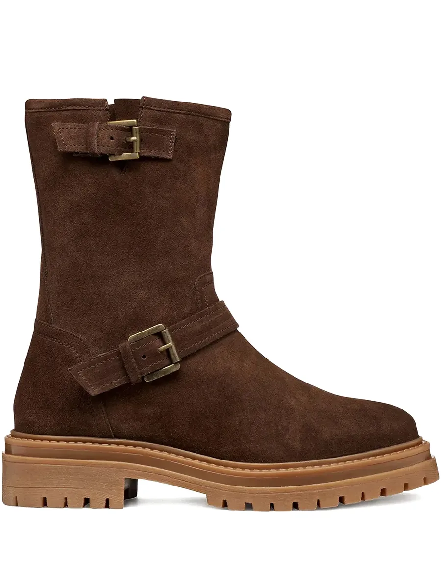 buckle-embellishment suede boots 2