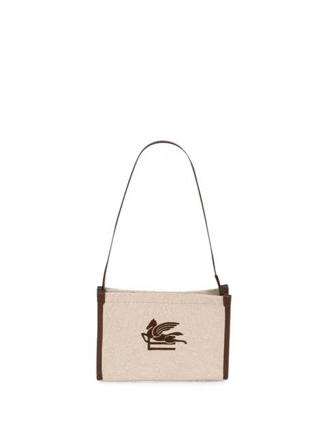 tone-on-tone jacquard fabric bag