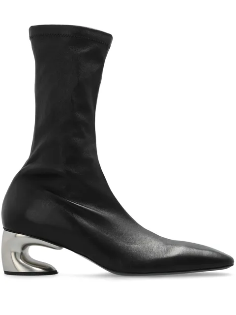 60mm contrast-heel ankle boots