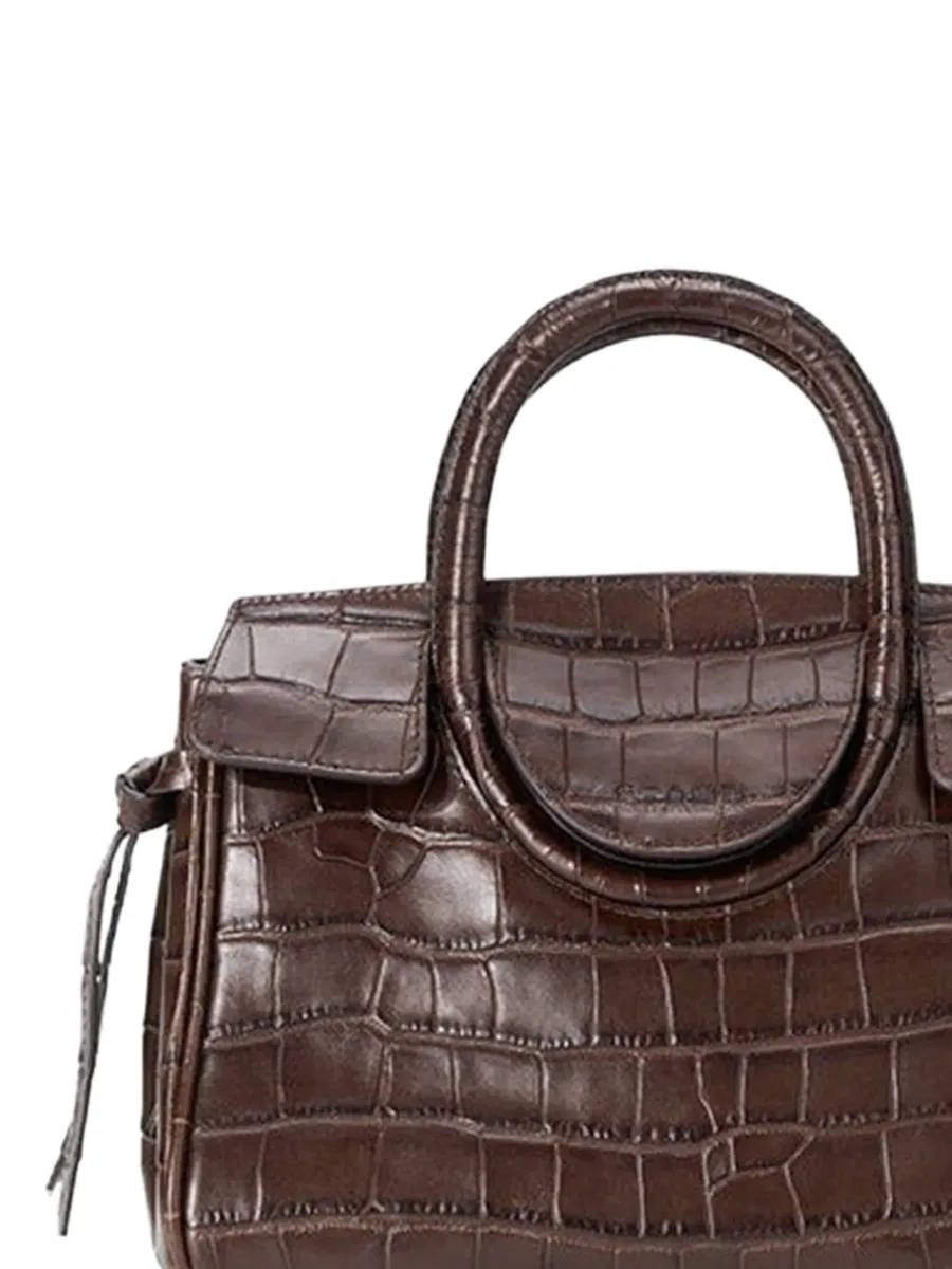 сумка-тоут Mini Maude Carryall с тиснением под кожу крокодила 2