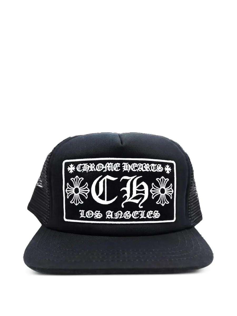 logo-embroidered trucker cap 1