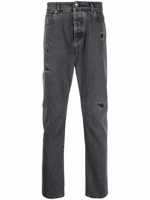 straight-leg jeans