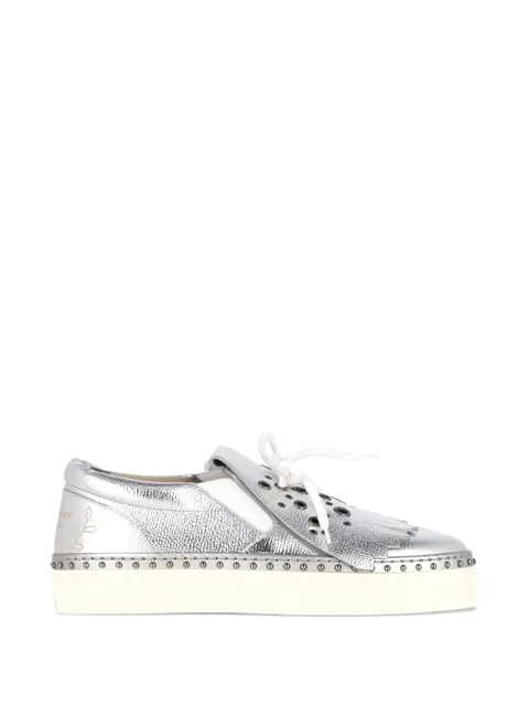 Kiltie fringe detail slip-on sneakers