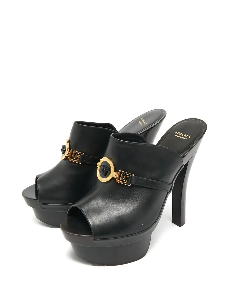 Insignia leather slide sandals 4