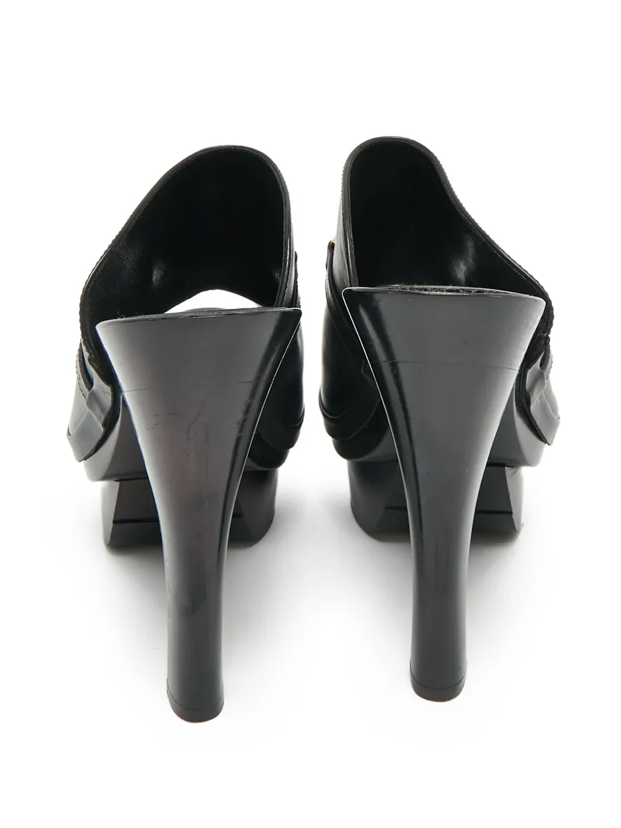 Insignia leather slide sandals 8