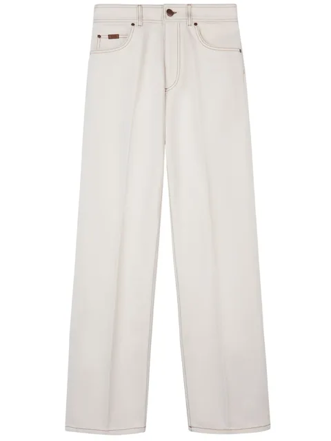 pressed-crease jeans