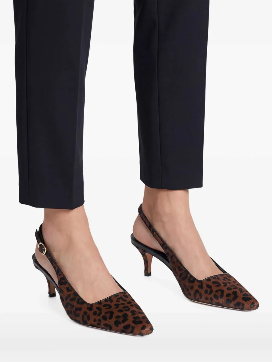 70mm slingback leopard pumps 4