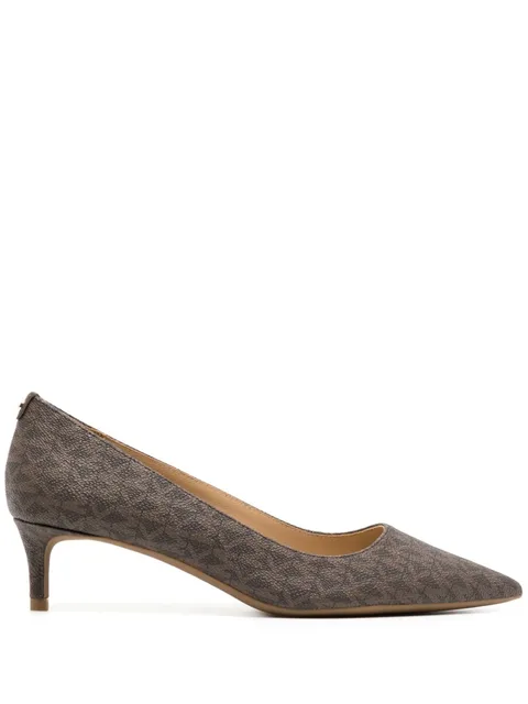 Alina 50mm monogram-print pumps