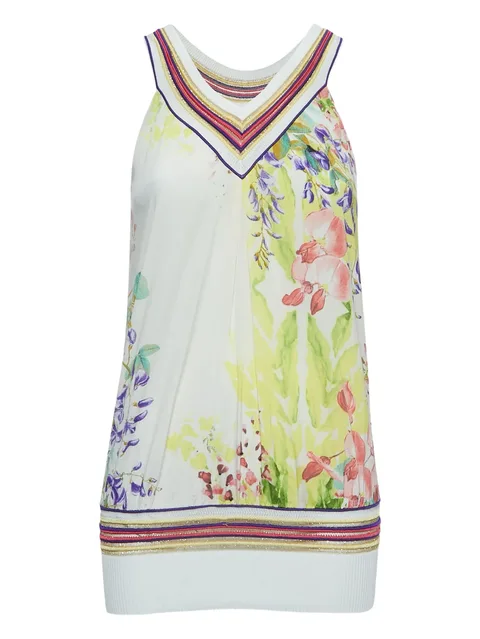 pre-owned floral-print top