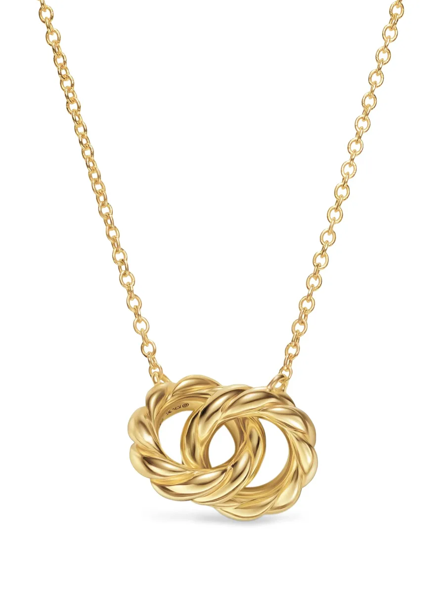 колье Sculpted Cable из желтого золота (2 мм) 1