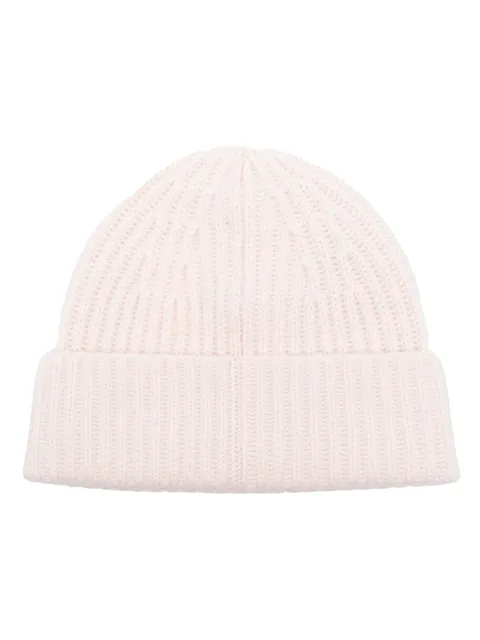 ribbed-knit cashmere beanie