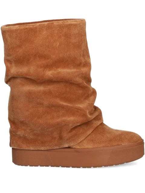 draped ankle boots